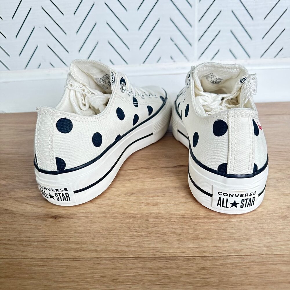 ✨Converse Chuck Taylor Lift Platform Polka Dots 10 Womens Shoes Sneakers A10689C - Picture 4 of 11